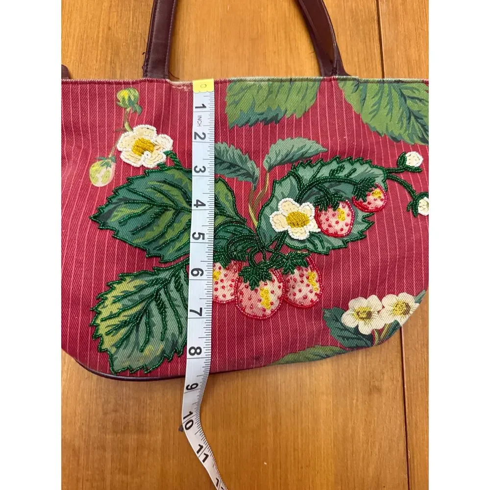 Vintage Marlo beaded strawberry cottagecore Y2K purse boho hippie artsy